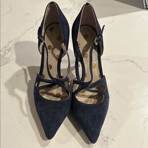 Boden Navy Blue Suede Women's Heels